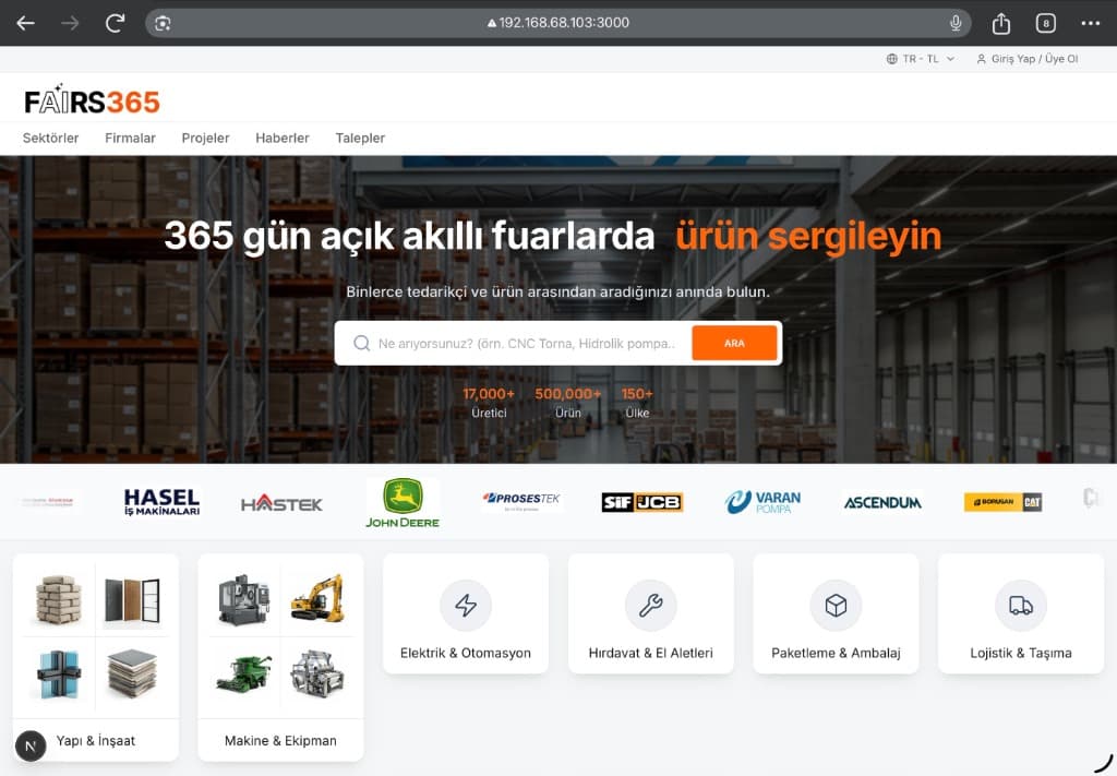 Fairs365 Tablet View
